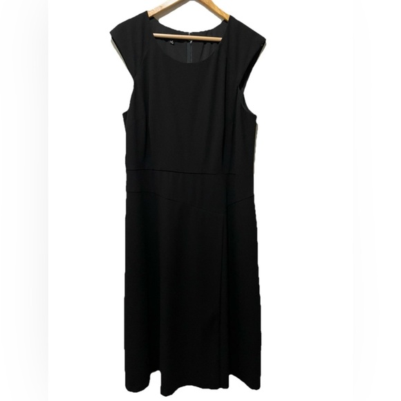 Talbots Black Career Sheath Dress Women 18 Classic Workwear Below Knee - Picture 2 of 8